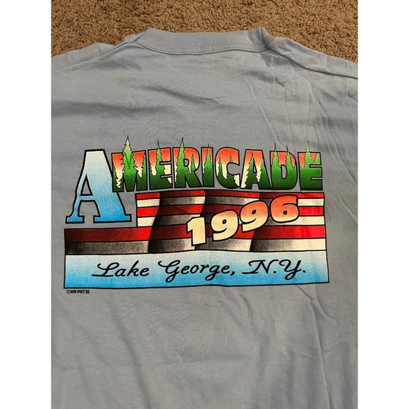 Vintage Rare 1996 Americade Bike Rally Shirt Biker Lake George NY Mens XL - Picture 4 of 4